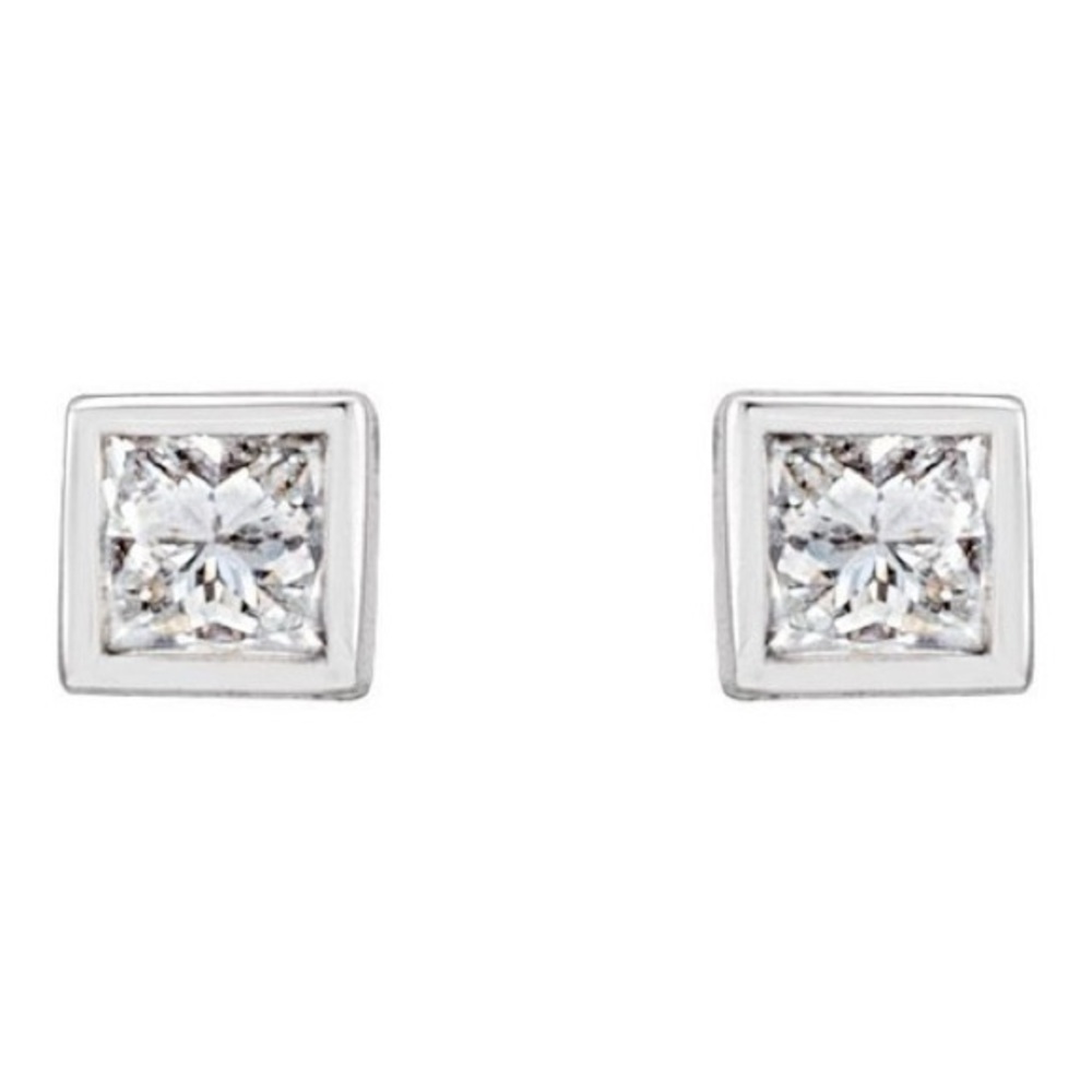 Swarovski square bezel earrings